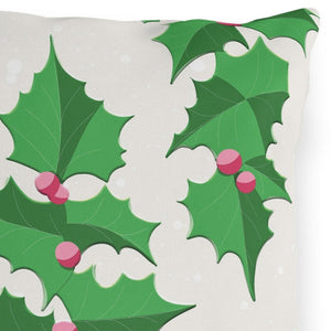 throw pillow with 'Christmas Pastel Ivy & Berries Outdoor Decor' design