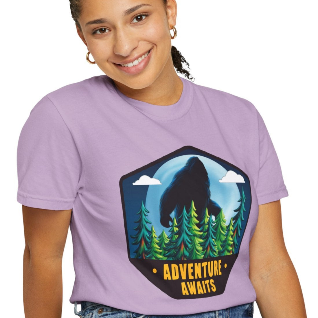 Comfort Colors® Bigfoot Adventure Awaits Funny Camping T-Shirt