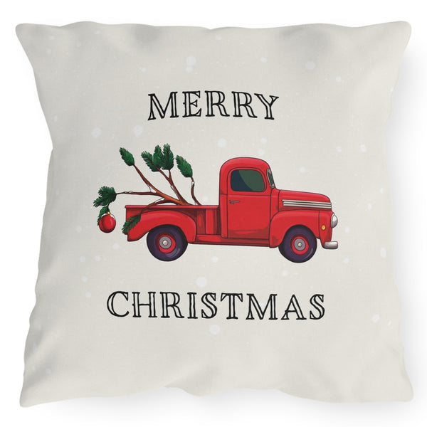 Christmas Outdoor Pillow Red Truck Charlie Brown Holiday Pillow