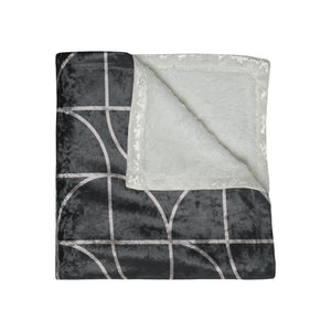 Black & Grey Art Deco Decorative Throw Blanket