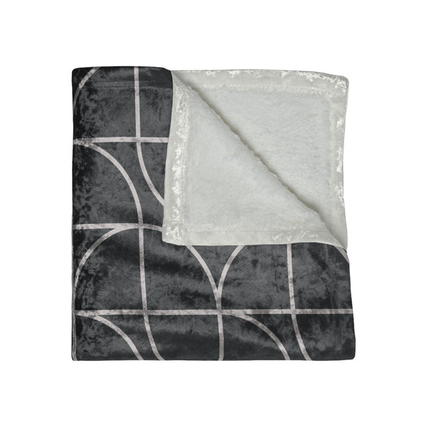 Black & Grey Art Deco Decorative Throw Blanket