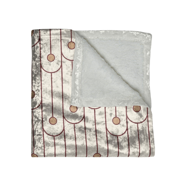 Red and White Art Deco Decorative Throw Blanket