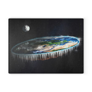 Flat Earth Funny Kitchen Decor Cutting Board
