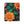 Soft sherpa blanket with 'Orange Floral Sherpa Throw' design