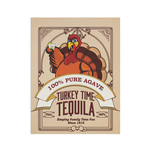 Turkey Time Tequila Funny Thanksgiving Yard Flag