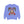 Blue sweatshirt with a festive design featuring a character and text on a white background