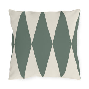 throw pillow with 'Green & White Diamond' design