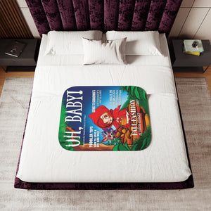soft sherpa blanket with 'Little Red Riding Hood' design