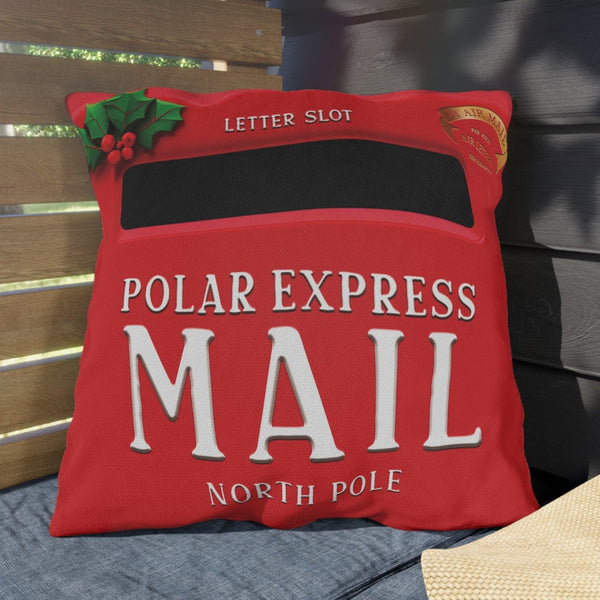 polar express santa's mailbox decor pillow