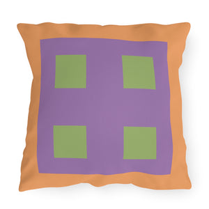 Pastel Orange Green Purple Indoor Outdoor Pillow