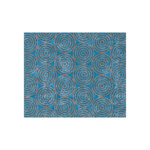 Soft sherpa blanket with 'Pastel Blue & Orange Decorative Throw' design