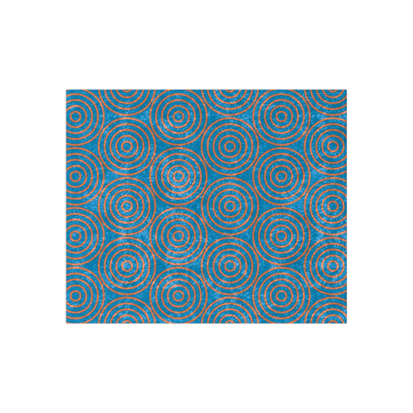 Pastel Blue & Orange Decorative Throw Blanket