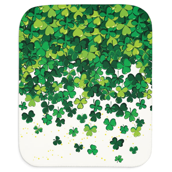Lucky Shamrocks Infant Toddler Sherpa Baby Blanket