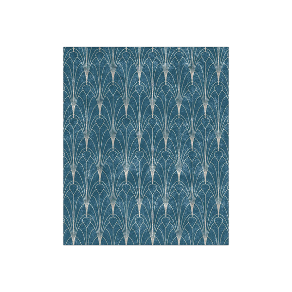Teal Blue Art Deco Decorative Throw Blanket