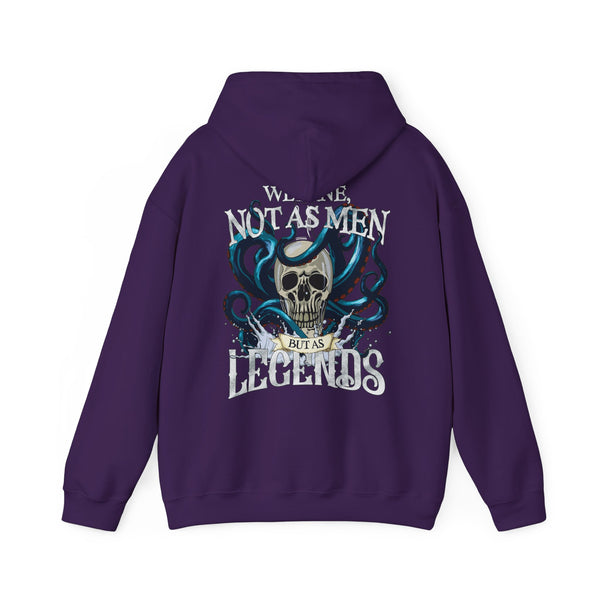 Pirate Sayings Skull Dine as Legends Men's Hoodie