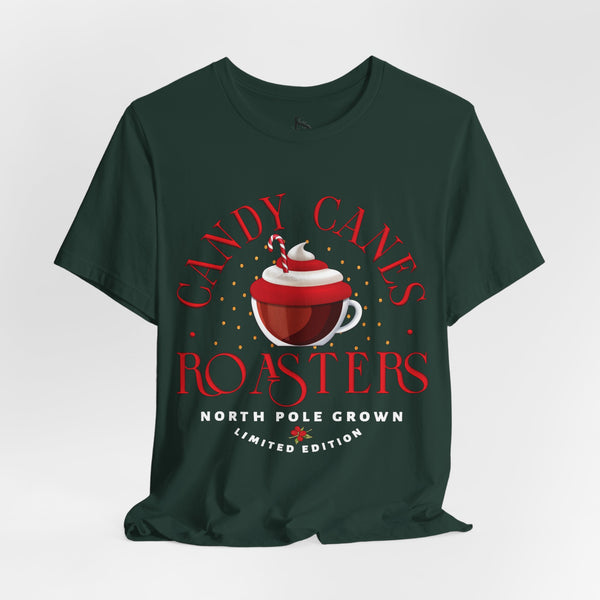 Candy Canes Roasters Christmas Coffee T-Shirt