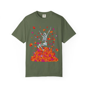 Fall Lovers Skeleton Halloween T-Shirt Comfort Colors®