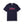 Blue t-shirt with embroidered text that says Pass the Potatoes 