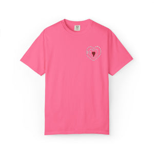Embroidered Grinch Heart Holiday Comfort Colors® T-Shirt