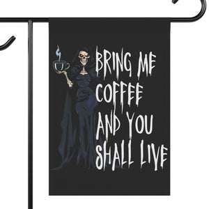 grim reaper coffee lovers flag