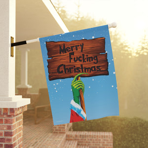 Garden flag with 'Grinch Christmas – Version B' design
