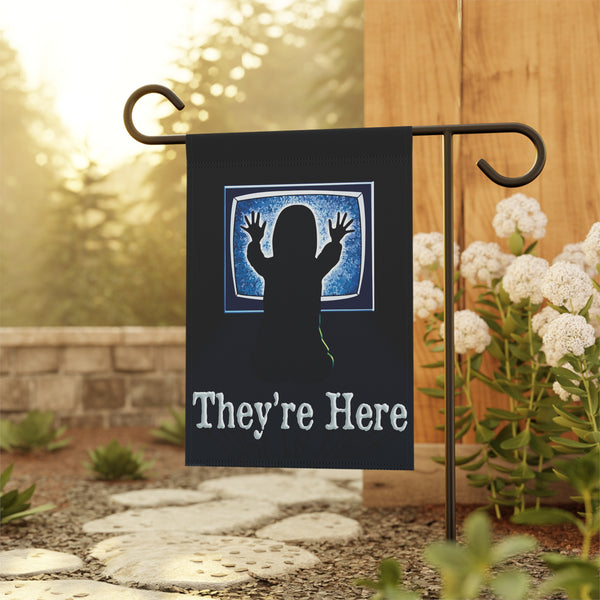 Poltergeist They're Here Halloween Yard Flag