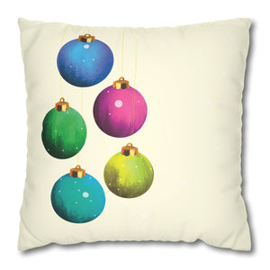 throw pillow with 'Christmas Ornaments Soft Cover Holiday' design