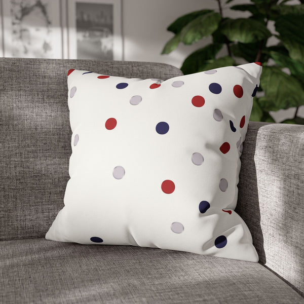 Patriotic Polka Dots American Chic Soft Throw Pillow Cover