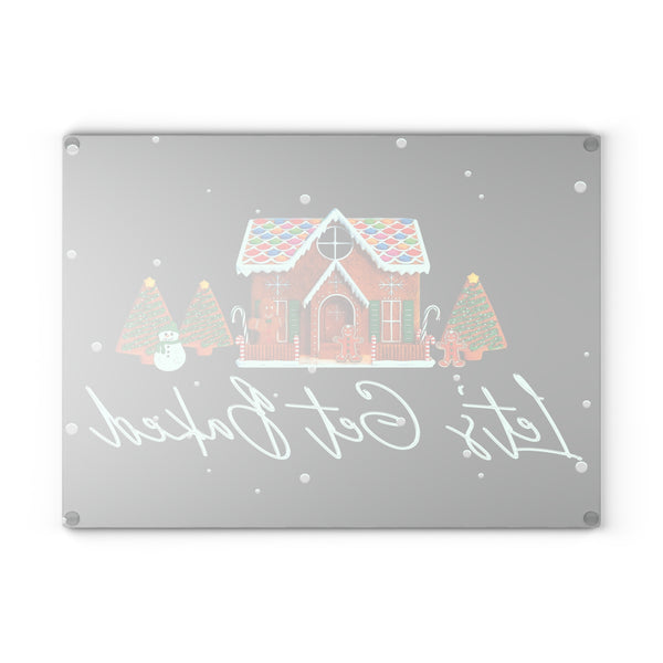 Let's Get Baked Gingerbread Christmas Cutting Board