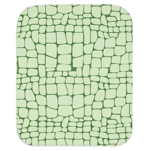 green crocodile animal print stylish baby blanket