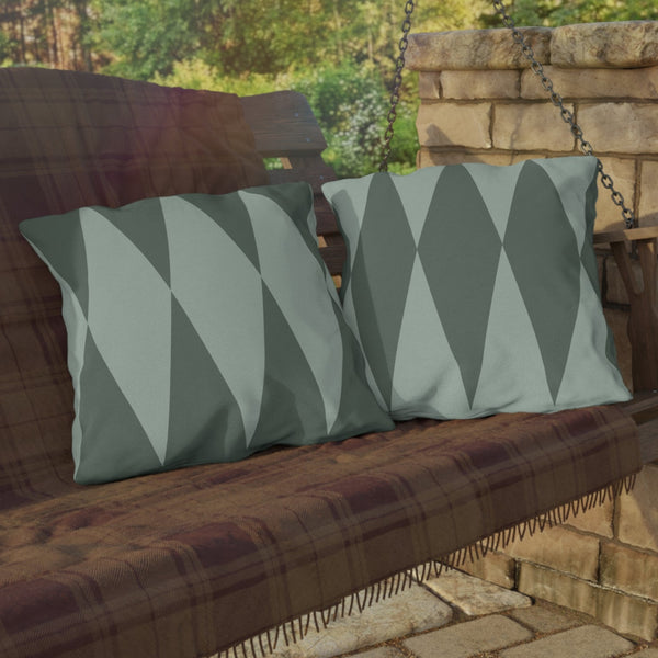 Green Diamond Indoor Outdoor Throw Pillow