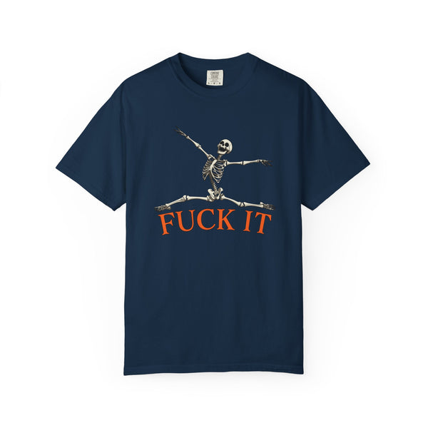 Fuck It Leaping Skeleton Halloween T-Shirt Comfort Colors®