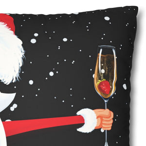 throw pillow with 'Christmas Santa Party Cute Christmas Cover' design