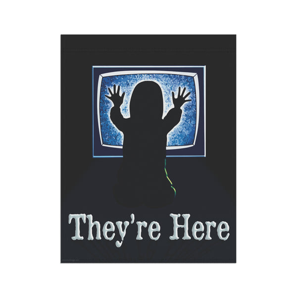 Poltergeist They're Here Halloween Yard Flag