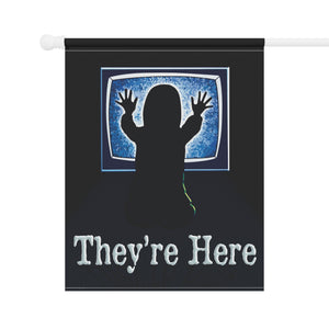 Poltergeist They're Here Halloween Yard Flag