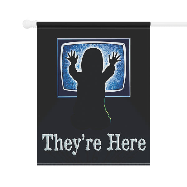 Poltergeist They're Here Halloween Yard Flag