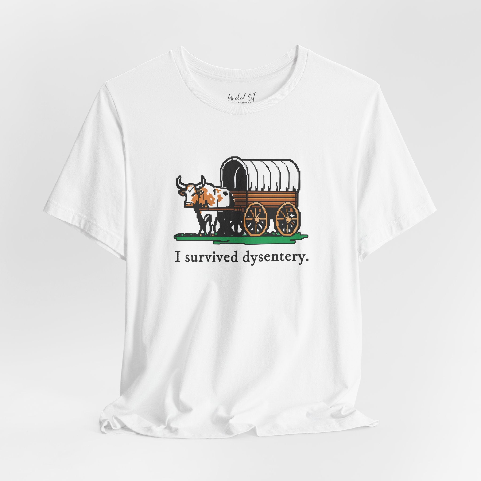 Oregon Trail I Survived Dysentery 80s Game Pop Culture T-Shirt