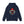 Navy blue hoodie with 'Va Tech Football Sandman' design on a plain background
