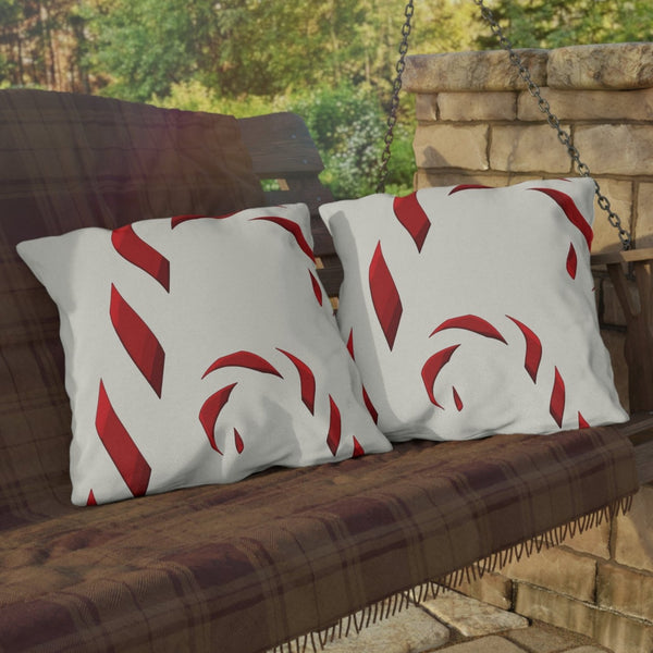 Candy Canes Modern Holiday Throw Pillow