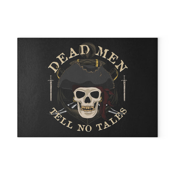 Pirate Skull Cooking Gifts for Men Glass Cutting Board