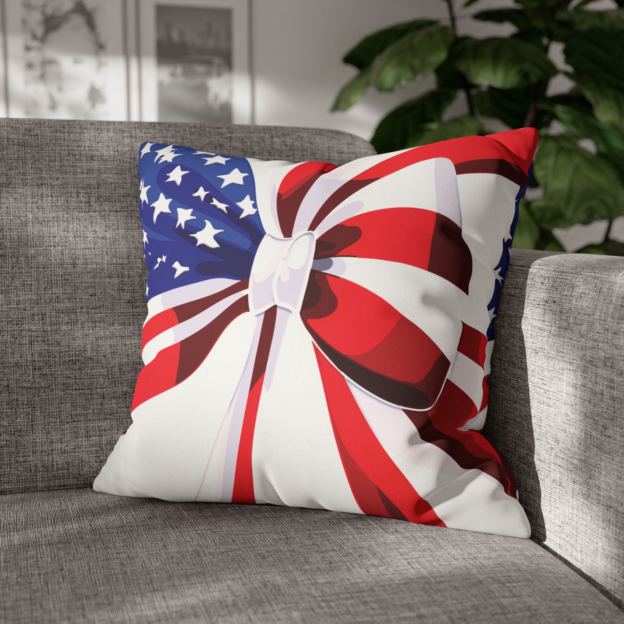 American Flow Chic Patriotic Soft Accent Pillow Cover