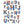 soft sherpa blanket with 'ABC Colorful Cutouts' design