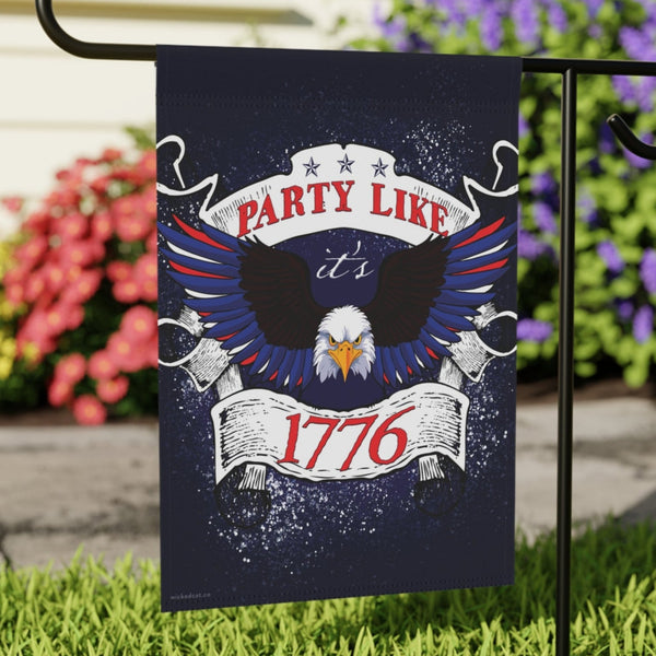 4th of July American Eagle Party 1776 Yard Flag