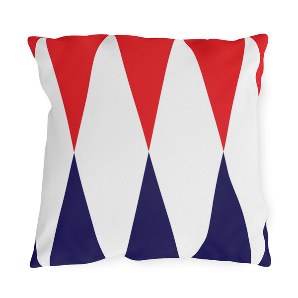 Red White Blue Diamond Indoor Outdoor Patriotic Accent Pillow