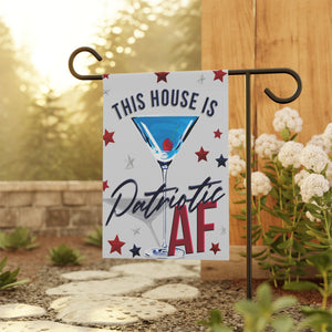 Garden flag with 'Patriotic AF Funny' design