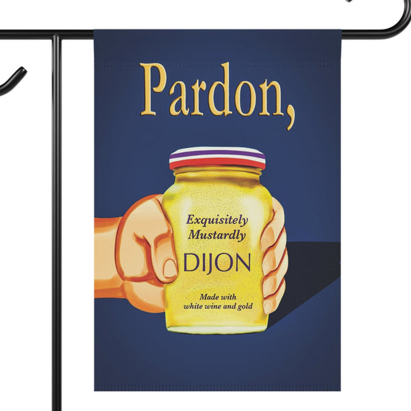 Pardon Grey Poupon Pop Cult Funny Yard Flag