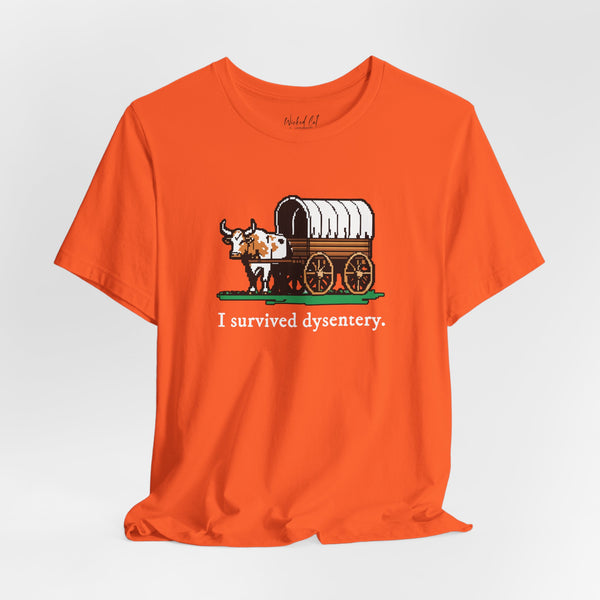 Oregon Trail I Survived Dysentery 80s Game Pop Culture T-Shirt