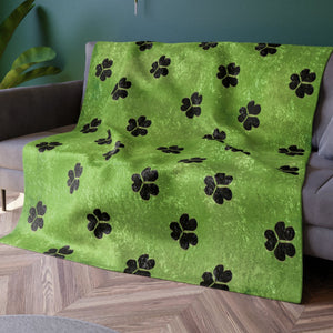 St. Patrick Shamrocks Decorative Throw Blanket