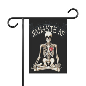 Namaste AF Skeleton Halloween Yard Flag