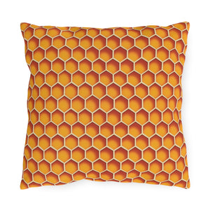 throw pillow with 'Honeycomb Accent Spring Decor' design